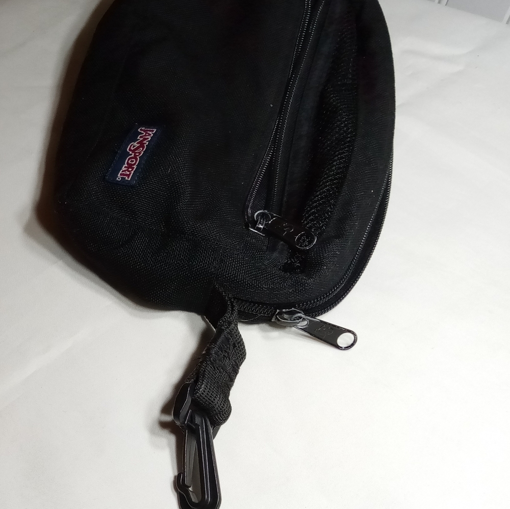 Jansport Black Canvas Unisex Travel Pouch Bag View 3